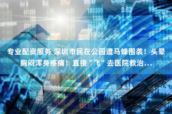 专业配资服务 深圳市民在公园遭马蜂围袭！头晕胸闷浑身疼痛！直接“飞”去医院救治…